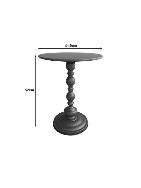Round Side Coffee Table Anesor Metal Cream W40xL40xH52cm