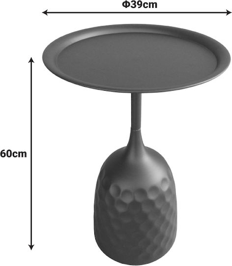 Rundes Beistelltisch Waini Metallisch Hängend M39xL39xH60cm