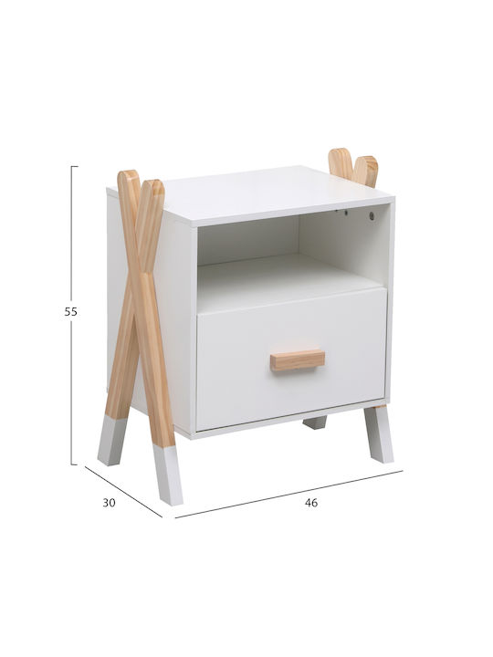 Set de Dormitor pentru Copii Alb 4buc