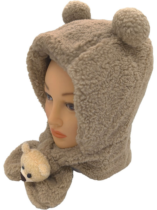 Kids Beanie Fur Brown