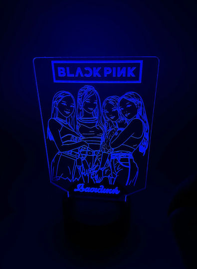 Kinder Dekorative Lampe Blackpink Lila 20x12cm