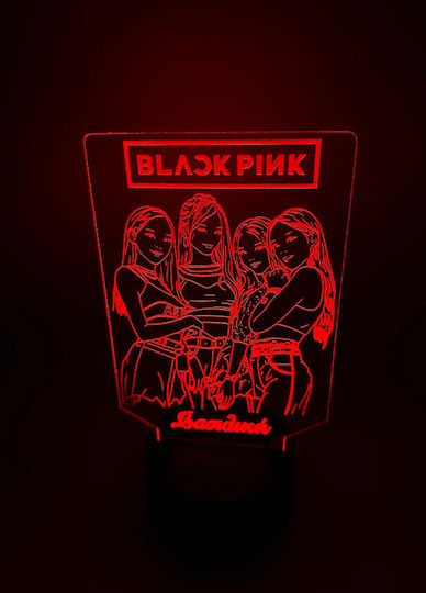 Kinder Dekorative Lampe Blackpink Lila 20x12cm