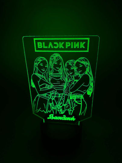 Kinder Dekorative Lampe Blackpink Lila 20x12cm