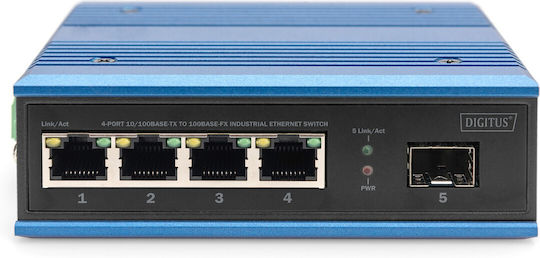 Digitus Unmanaged L2 Switch with 4 Ethernet Ports and 1 SFP Port