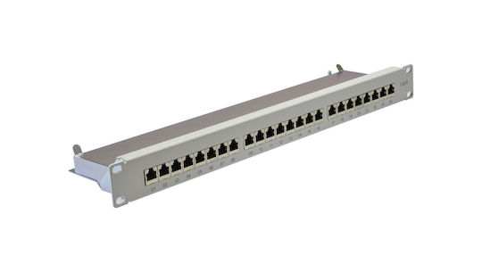 Value Patch Panel για Rack 19" 24 Θυρών Γκρι
