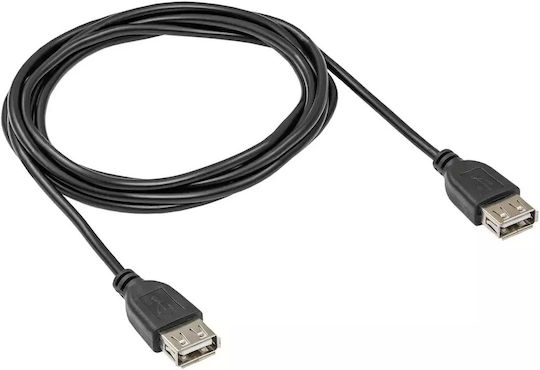 Akyga USB 2.0 Kabel USB-A-Buchse - USB-A-Buchse Schwarz 1.8m AK-USB-06