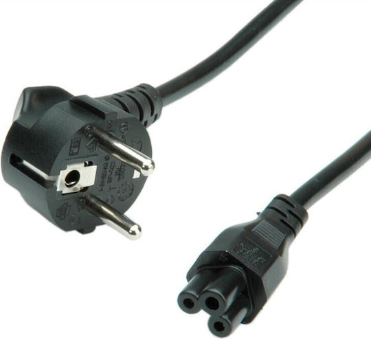 Value Schuko / IEC C5 - Schuko / IEC C5 Cable 1.8m Μαύρο 19.99.1028-20