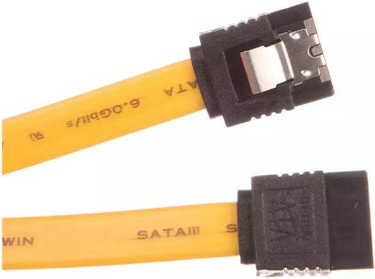 Goobay 15-Pin SATA III to 15-Pin SATA III Cable 50cm Yellow (95021)