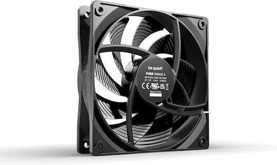 Be Quiet Pure Wings 3 HS Case Fan 120mm (2100rpm / 59.6cfm) Without LED Lighting and 4-Pin PWM Connection
