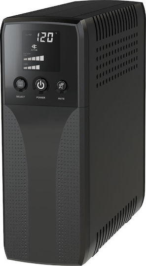 FSP/Fortron ST 1200 UPS Line-Interactive 1200VA 720W με 4 Schuko Πρίζες