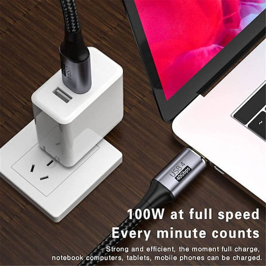 PremiumCord Premiumcord Video Kabel USB Typ-C Männlich - Thunderbolt 3 240W Schwarz 1,2m