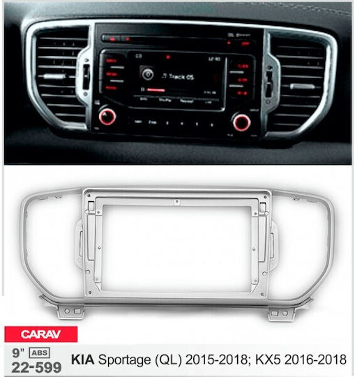 CARAV Industries Inc. DIN Fascia Panels 2 Din for Kia Sportage 2015-2018