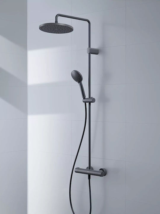 Duravit Στήλη Ντουζ με Μπαταρία Μαύρη
