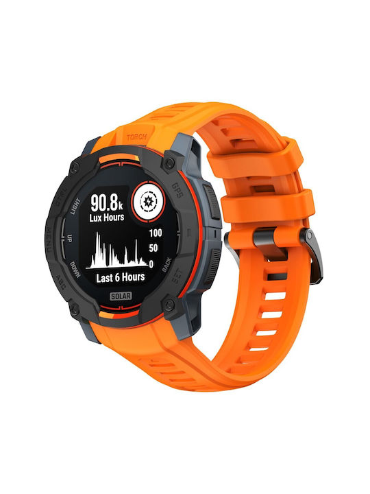Garmin Instinct 3 Amoled Instinct 3 Solar 50mm Λουράκι Σιλικόνης Orange