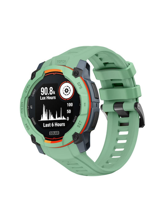Garmin Instinct 3 Amoled Instinct 3 Solar 50mm Curea din Silicon Verde Deschis Garmin Instinct 3 Amoled Instinct 3 Solar 50mm Curea din Silicon Verde Deschis