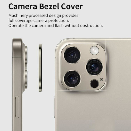 Titanium Alloy Kameraobjektivschutz für iPhone 13 / 13 Mini Silber