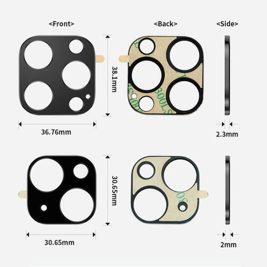 Camera Lens Protector Titanium Alloy iPhone 14 14 Plus Black