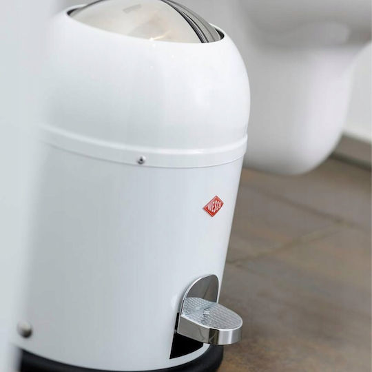 Wesco Wesco Mini Master Mülleimer Kunststoff mit Pedal Weiß 6lt
