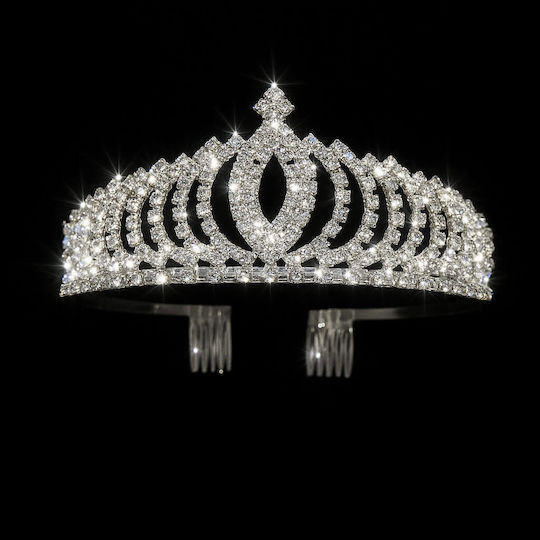 Ersatz Silber Kinder-Teenager Tiara mit Starry Kristallen