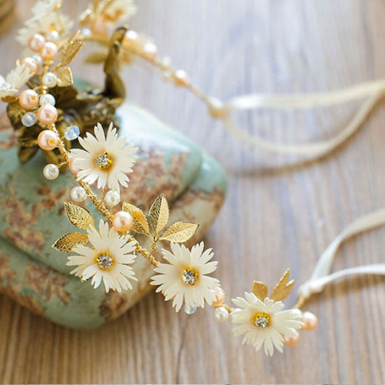Hair Decoration Gold or Flowers Leaves Pearls Margarita