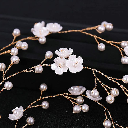 Hair Decoration Silver or Gold Pearls Flowers Jolanta