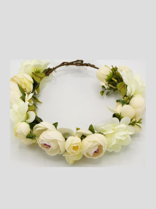 Women's Hair Accessory Wreath Ivory Flowers Blossom