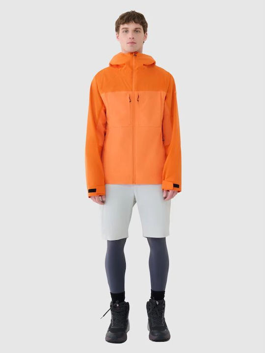 Trekking Winter Jacke Hardshell Wasserdicht und Winddicht Orange