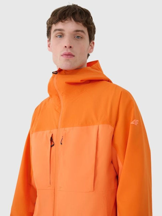 Trekking Winter Jacke Hardshell Wasserdicht und Winddicht Orange