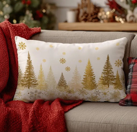 By Queen Limited Festive Edition Decorative Pillow Case Golden Forest 50x30cm