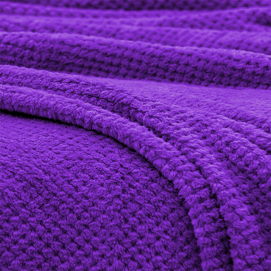 Lino Home Napnest Fleece Blanket Double 220x240cm Purple