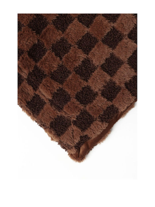 Admas Terry Rabbit Κουβέρτα Καναπέ 127x152εκ. Καφέ