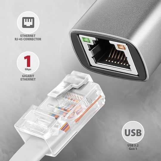 Axagon ADE-TXCA USB-C Network Adapter with Wired Ethernet Connection v1