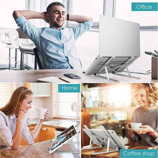 Uncle George Βάση Στήριξης για Laptop έως 16" Ασημί 01.05.03-0004