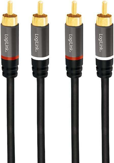 LogiLink Cable 2x RCA male - 2x RCA male 0.5m CA1201