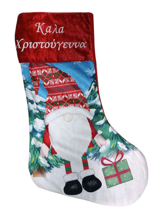 Christmas Decorative Socks with Santa Claus L45xW28cm (Μiscellaneous Designs)