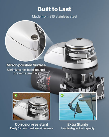 Vevor Vertical Electric Anchor Winch 12v 1100w Chain & Rope Maximum Pull 320 Kg Stainless Steel 316 Boats 6-11 M Ddmjczs700lb1ekc3001v9