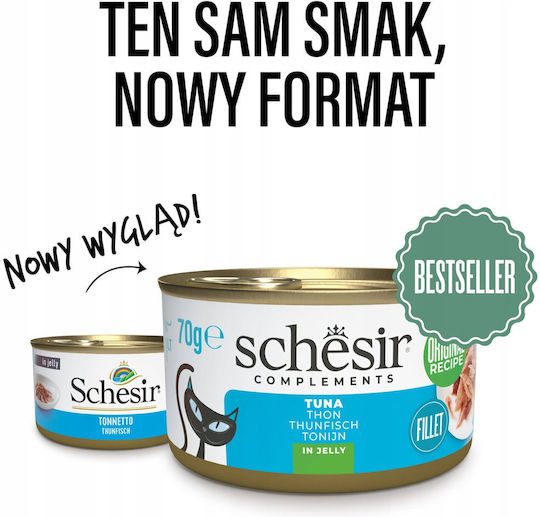 Schesir Υγρή Τροφή για Γάτες σε Κονσέρβα με Τόνο 70gr