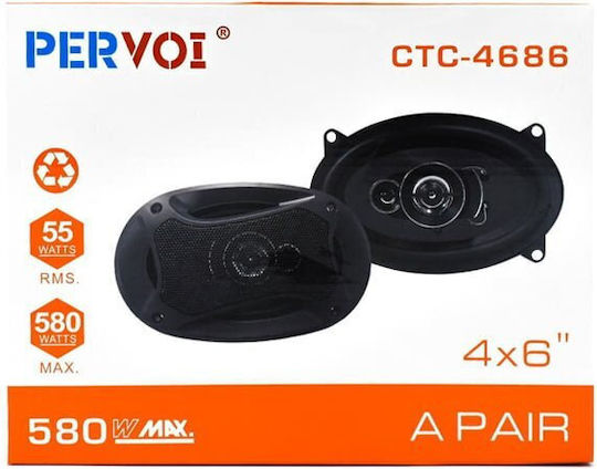 PerVoi Set Boxe Auto Pervoi 4x6" cu 55W RMS (Midrange)