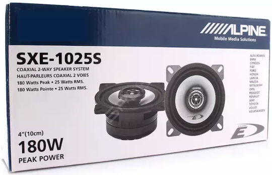 Alpine Комплект Автомобилни Високоговорители 4" с 25W RMS (2 път)