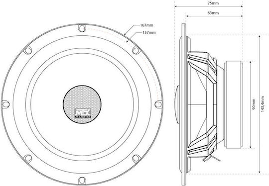 MTX Set Auto-Lautsprecher 6.5" mit 80W RMS (2 Weg)