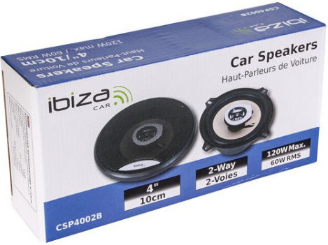 Ibiza Sound CSP4002B Σετ Ηχεία Αυτοκινήτου 4" με 60W RMS (2 Δρόμων)