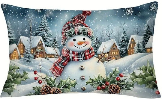 By Queen Limited Festive Edition Μαξιλαροθήκη Snowman Village 50x30εκ