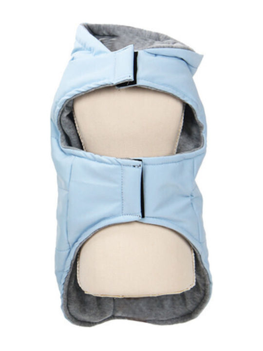 Glee Blue Dog Coat with Hood Large with 33cm Back Length