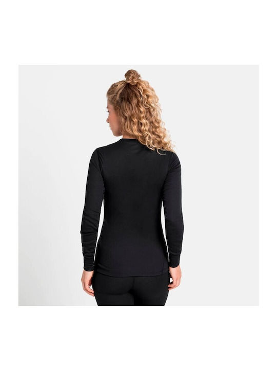 Odlo Active Warm Γυναικεία Ισοθερμική Μακρυμάνικη Μπλούζα Μαύρη