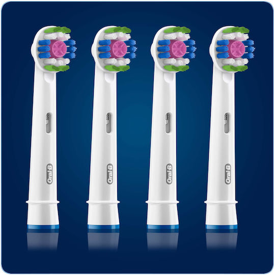 Oral-B 3D White CleanMaximiser Electric Toothbrush Replacement Heads 519422 4pcs