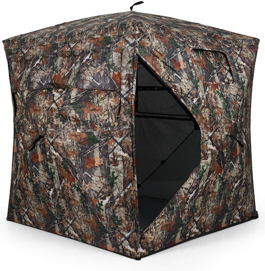 Costway Camping Tent Transparent 3 Seasons for 4 People 147x147x170cm