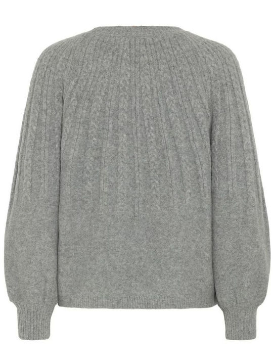 Women's Long Sleeve Sweater Grey Melange