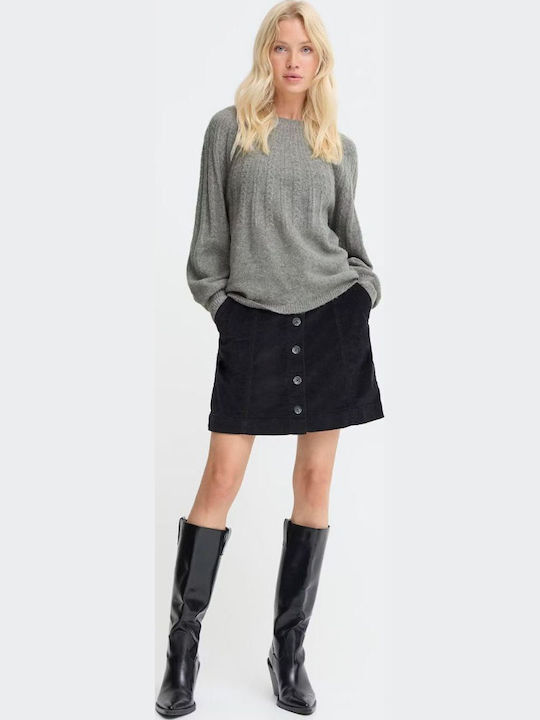 Women's Long Sleeve Sweater Grey Melange
