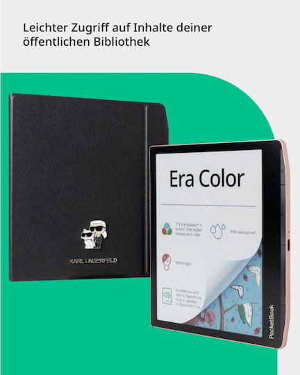 Pocketbook Era Color 7" (32GB) с калъф Karl Lagerfeld Опушен бежов