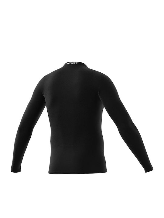 adidas Techfit Ανδρική Ισοθερμική Μακρυμάνικη Μπλούζα Compression Μαύρη